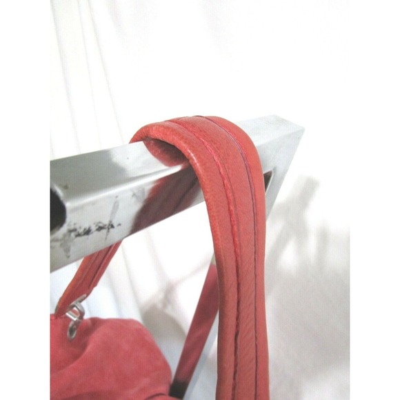 Kipling Medium Size Red Nubuck Leather Hobo Shoulder Handbag - Picture 7 of 12